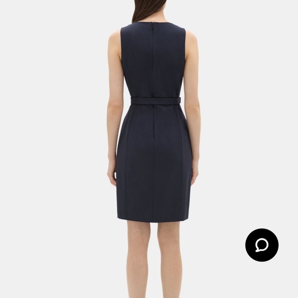 Theory Belted Dress In Sevona Stretch Wool - Picture 4 of 10